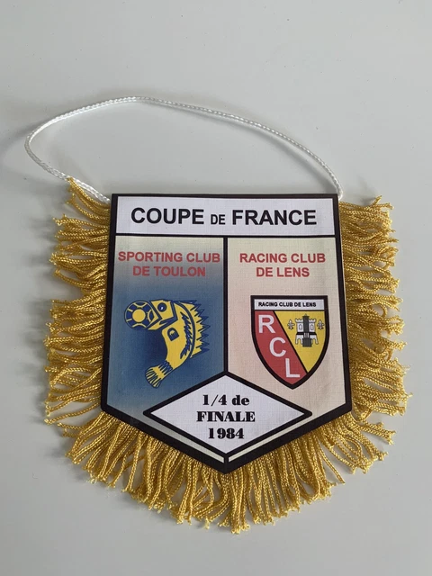 Fanion FC Tours / RC Lens - Coupe De France 1981 - Collector Foot Français