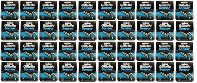 Hojas de afeitar con sensor Gillette para hombre - 200 cartuchos nuevas en caja