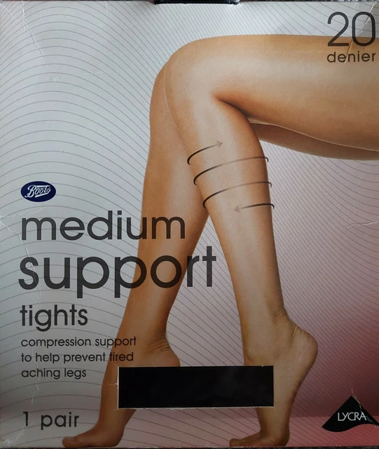 1x BOOTS Black/Nude Sheer, Semi Sheer, Support, Shaper Tights S-XL *UNPACKAGED*