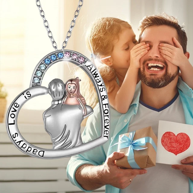 Necklace Gift Commemorative Forever Love Heart Pendant Sparkling Electroplated