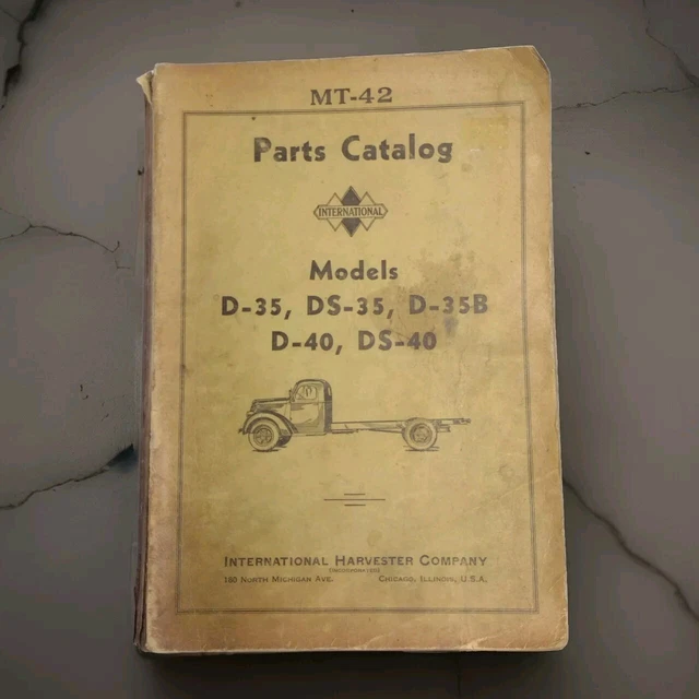 1940S INTERNATIONAL HARVESTER Trucks Parts Catalog IHC MT 42A £23.58