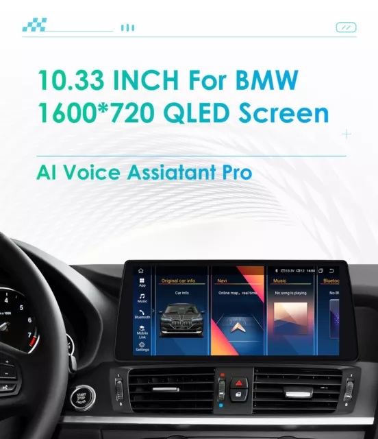 für BMW X3 F25 CIC CarAutoPlay 10.33" Android 12 Autoradio 8Core GPS 4G LTE WIFI