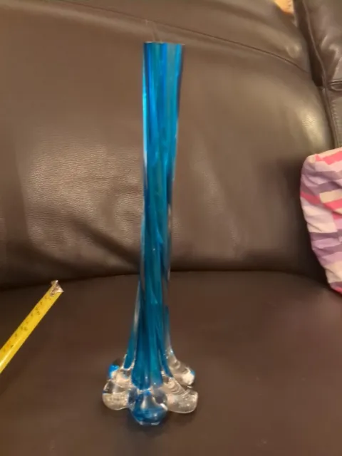 Murano Twisted Srt Glass Tall Vase