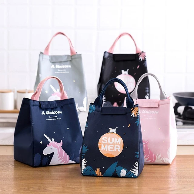 New Cartoon Lunch Box Bag Thermal Insulated Cooler Cute Essential for School