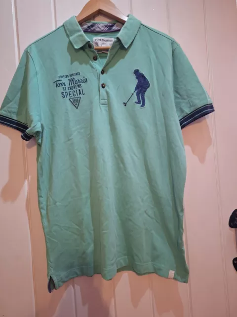 Tom Morris St Andrews Golf Poloshirt UK Medium Herren GreenBig Stickerei