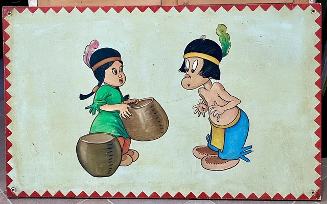 Autore ignoto - Pannello decorativo fumettistico