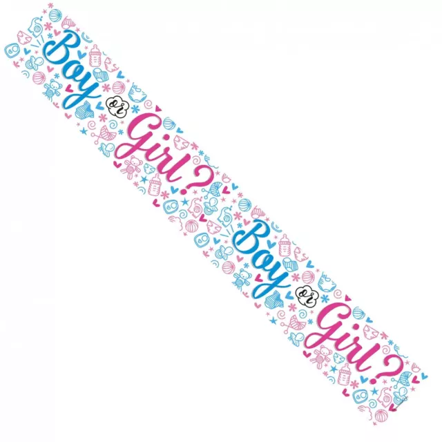 BABY SHOWER BANNER BUNTING BOY GIRL GENDER REVEAL - var styles