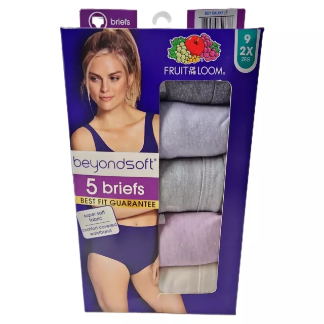WOMEN'S FRUIT OF The Loom Fit for Me Beyond Soft 6 Briefs 9 $13.49 -  PicClick
