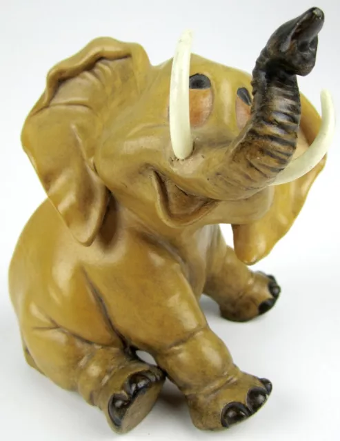 Vintage Guido Cacciapuoti  Silvio Righetto Elephant Figurine Signed 60s ITALY 5"