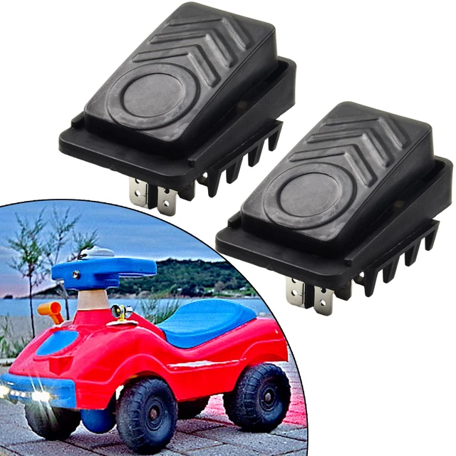 Interrupteurs à Pied Pour Voiture électrique Enfant - Lot De 2, Compatible 6V/12V - Commande De Réinitialisation Accélérateur - 5