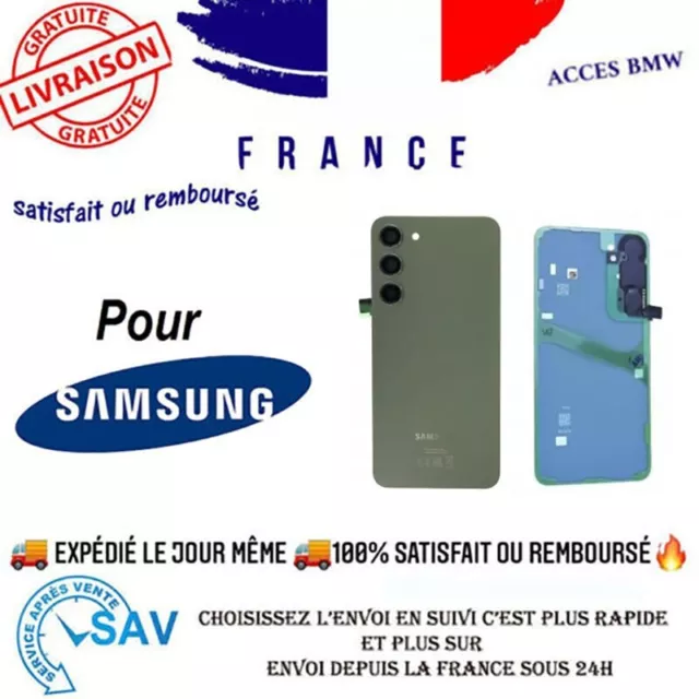 Original Vitre Arriere + Vitre Caméra Vert Pour Samsung Galaxy S23+ (S916B)