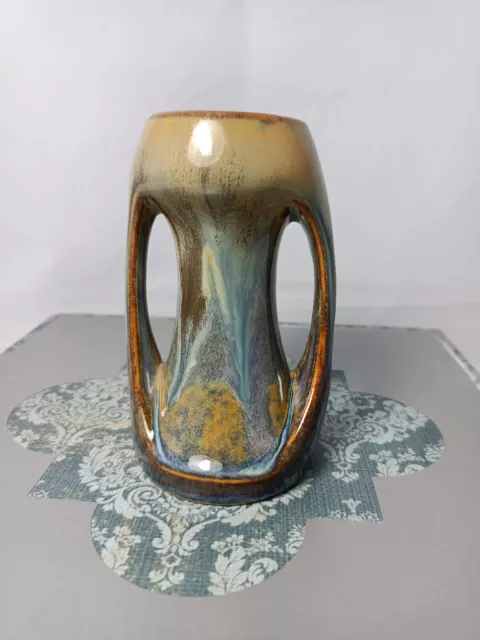 Petite vase Art Déco en grès 2 anses attribué à DENBAC ( René Denert)