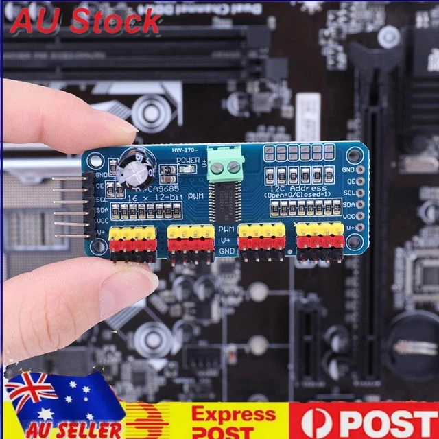 PCA9685 DRIVER MODULE Convenient 16 Channel 12-Bit PWM Servo Motor ...
