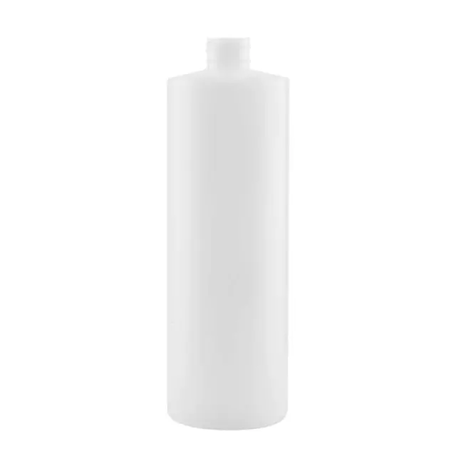 10x 500ml Clear HDPE Round Bottle + 28/410 Caps - Empty Plastic Food Storage 3