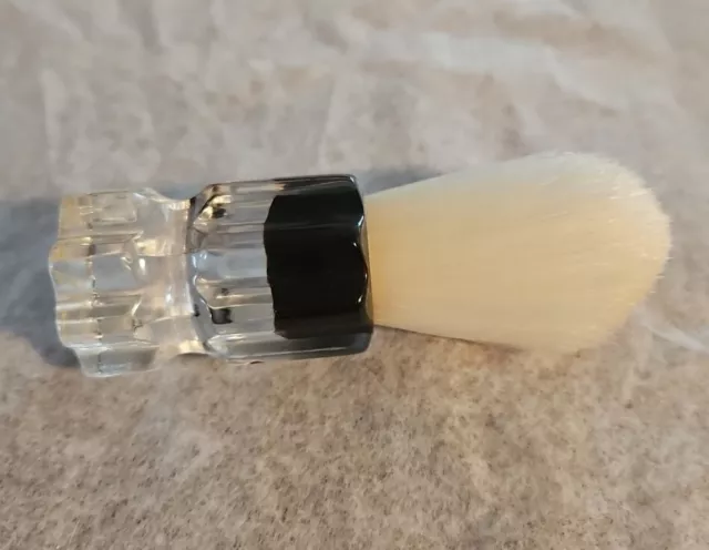 Vintage Ever Ready Clear Lucite Shaving Brush 100% Nylon 500N Made in USA Unused