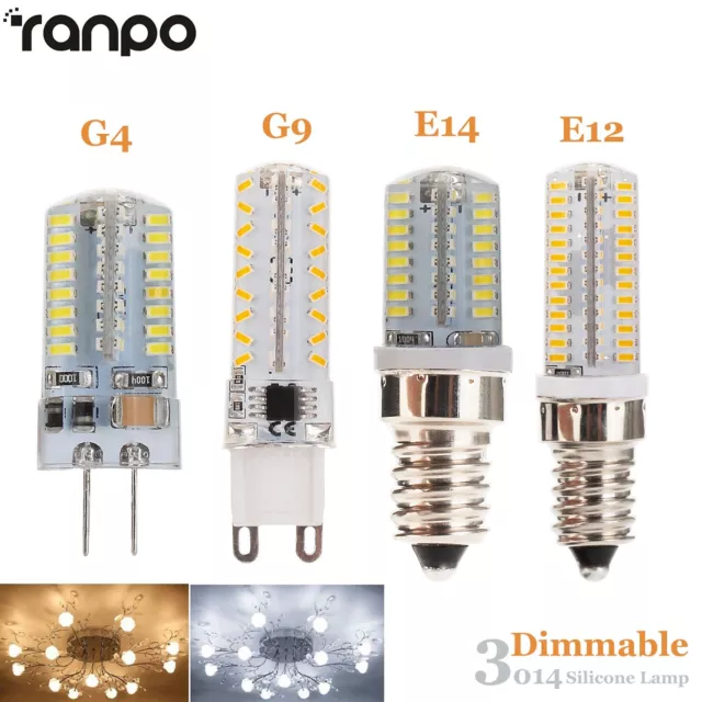 Regolabile G9 G4 E12 E14 Lampadina LED Silicone Mais Luce Lampada 5W 7W 10W 3014