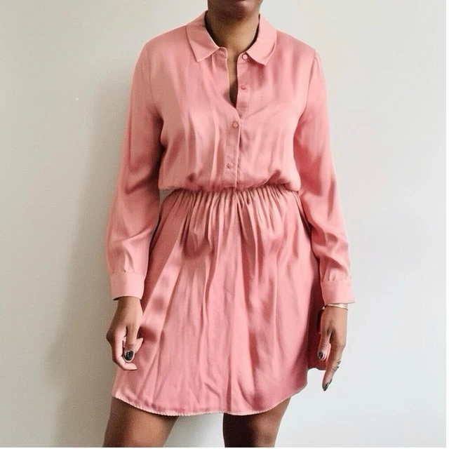 ZARA SATIN PINK Rare Dress Ref 2390/715 94.80 - PicClick UK ZARA SATIN PINK Rare Dress Ref 2390/715 94.80 - PicClick UK