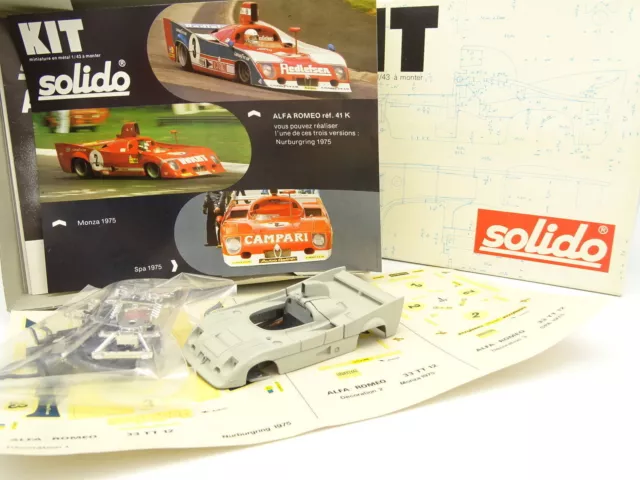 Solido Kit à Monter 1/43 - Alfa Romeo 33 TT 12 Monza - Nurburgring - SPA 1975