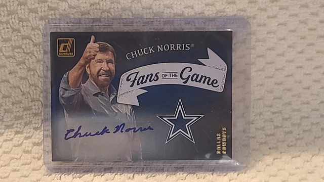 2022 Panini Donruss Football CHUCK NORRIS AUTO "Fans of the Game" Cowboys #FG-CN