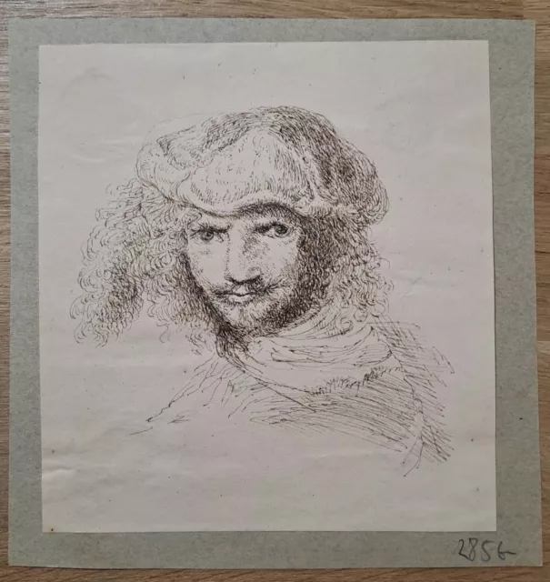 CASTIGLIONE Giovanni Benedetto d'après-"Portrait d'homme au chapeau à plume".