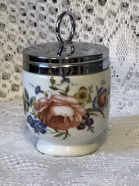 Royal Worcester Bournemouth Rose Floral One (1) Egg Size Coddler 2