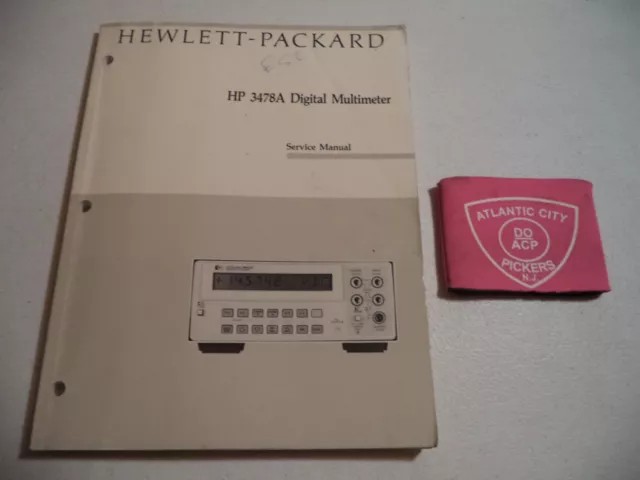 Hewlett Packard Hp 3478A Digital Multimeter Service Manual (03478-90008)