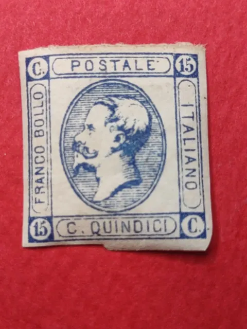 Italy 1863king Victor Emanuel II lithographed Type I Blue CV$725