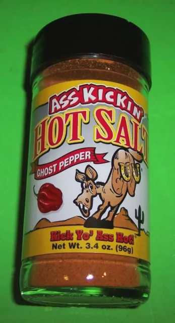 Ghost Pepper Hot Salt Seasoning,3.4 Oz Spice Jar, Spicy & Salty-Ass Kickin' Good