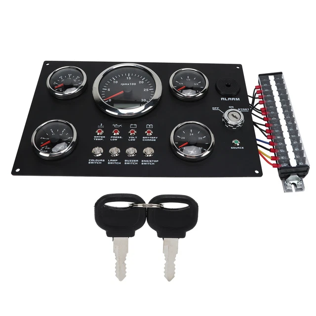 BOAT GAUGES CLUSTER Set Boat Yacht Series Digital Gauge Cluster Panel