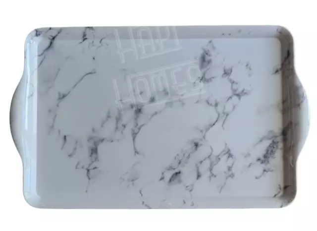 Grey White Marble Effect Food Serving Tray Large Serve Food Dinner Coffee Tea