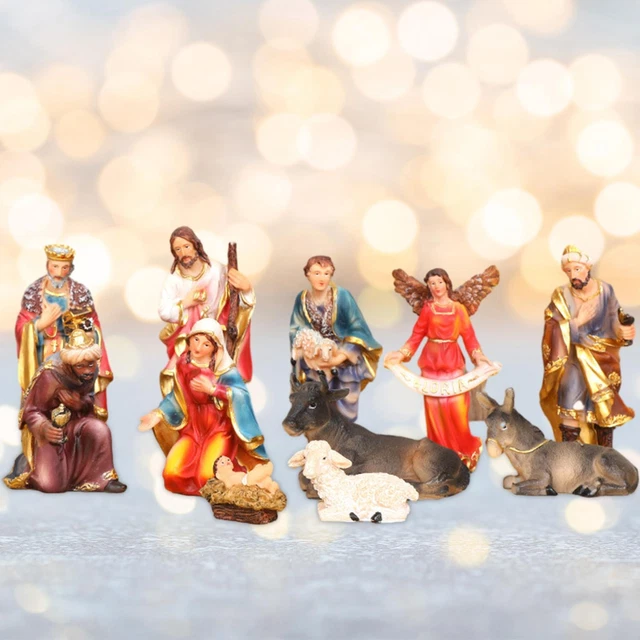 Figurines De Scène De La Nativité, 11 Pièces, Décorations Pour