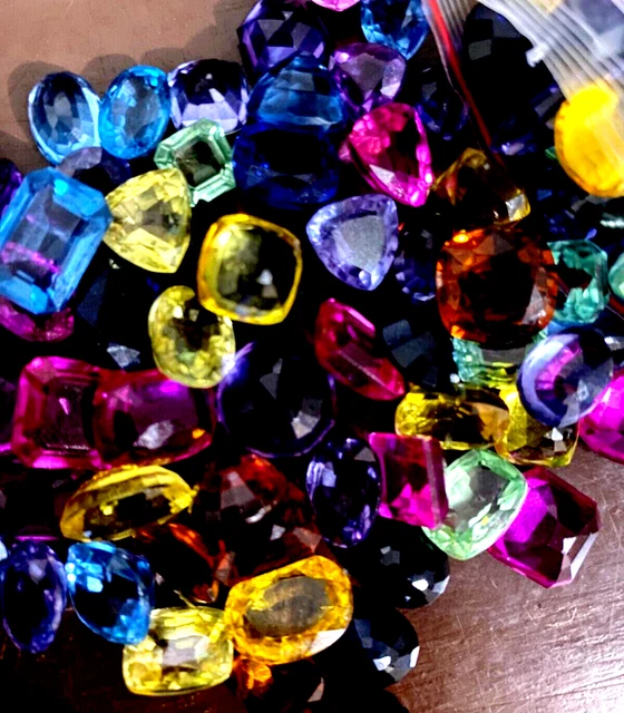 Lot De 60 Pierres Précieuses Polies - Agate Multicolore - 9 à 15 Mm - Pour Bijoux, Décoration Ou Jeux - 13