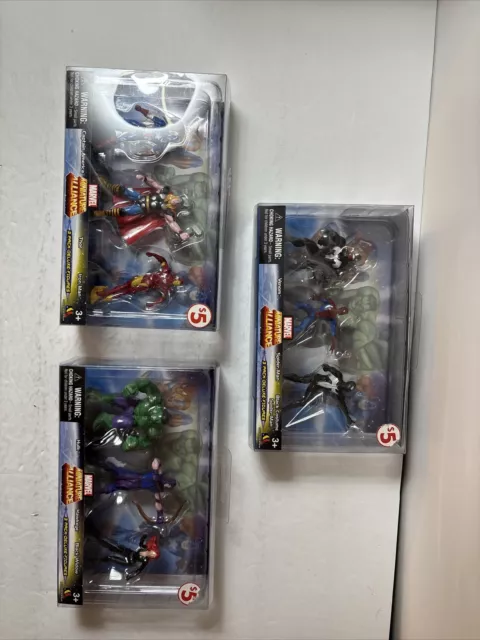 Marvel Miniature Alliance Series 1 (paquete de 3 figuras de lujo) conjuntos A, B y C 2012