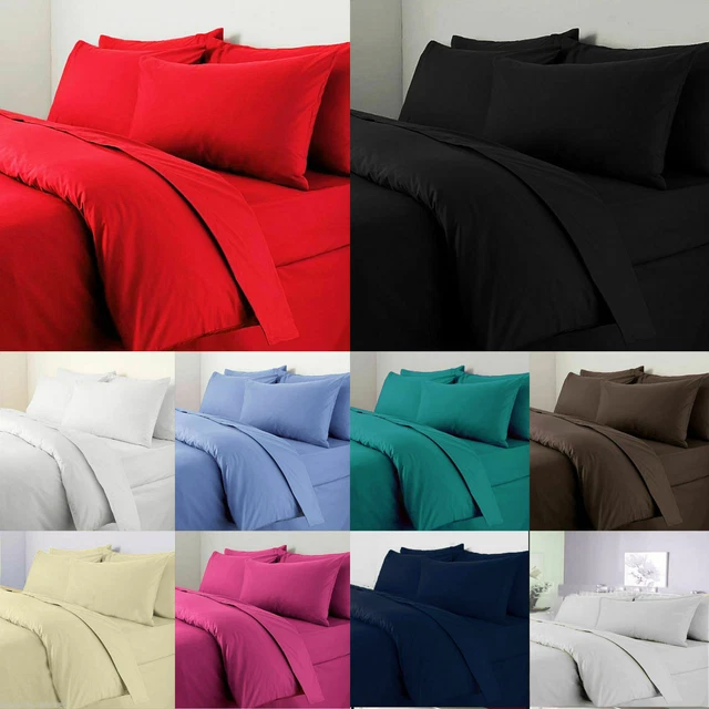 400Tc 100%Egyptian Cotton Duvet Quilt Cover Bedding Set Single Db King Superking