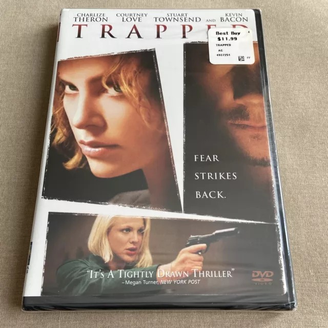 Trapped (DVD, 2002) Action Crime Kevin Bacon Charlize Theron Courtney Love NEW +