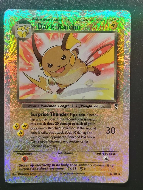 Pokémonkarte - Dark Raichu - Legendäre Sammlung - Reverse Holo selten - 7/110