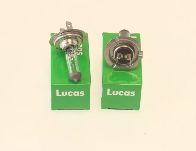 x2 Genuine Lucas - LLB477 - Halogen Headlamp Light, Main, Dip Beam H7 Bulb