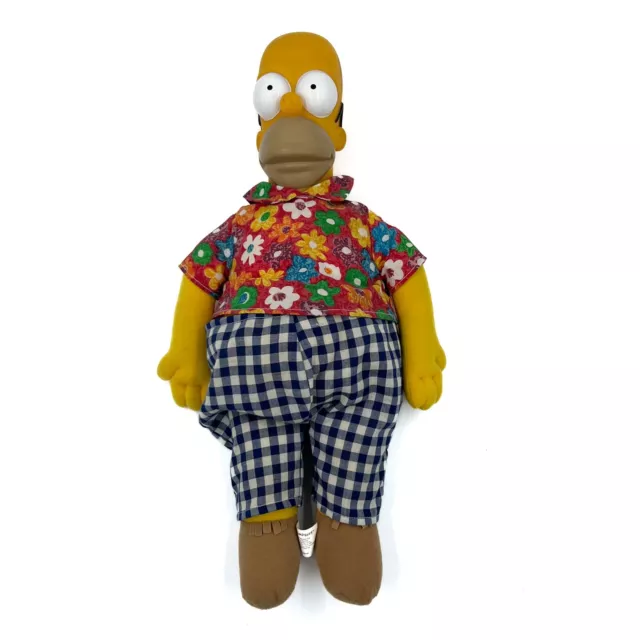 Vintage 1997 The Simpsons Homer Simpson Plastic Head Plush Toy 17''