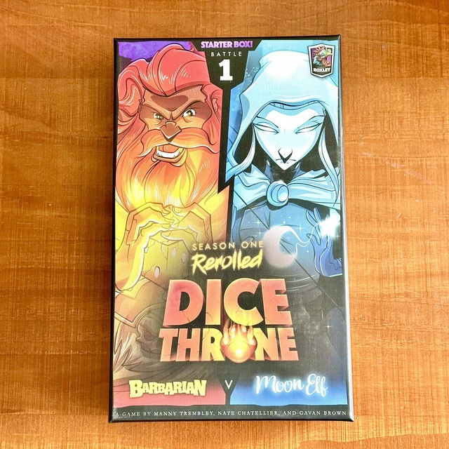 DICE THRONE SEASON 1 Rerolled Box 1 Barbarian vs. Moon Elf, Used