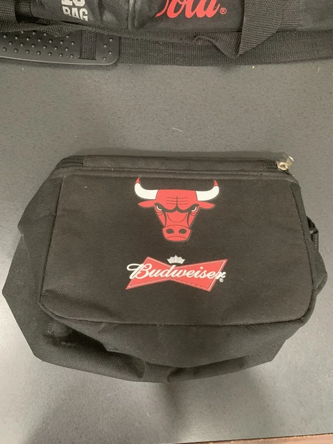 Vintage Chicago Bulls Budweiser NBA Black Cooler Bag Stadium Giveaway SGA