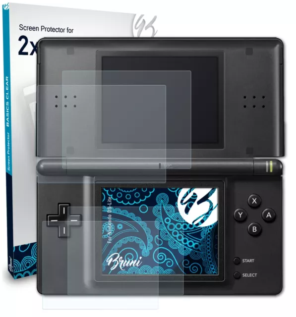 Bruni 2x Folie für Nintendo DS-Lite Schutzfolie Displayschutzfolie