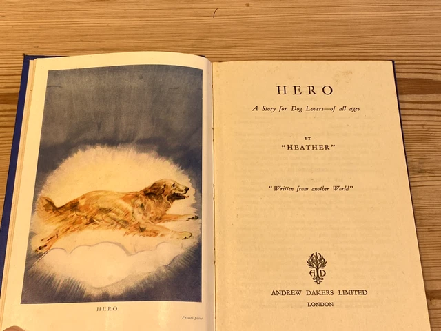 Rare Newfoundland Dog Story Book By Heather 1944 "Hero" Illustrated