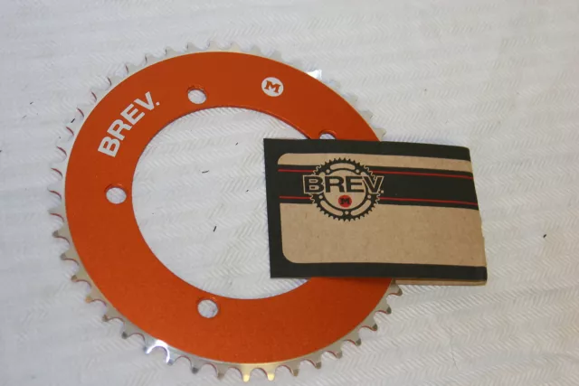 Brev. M Masi Fixie Fixed Gear ChainRing Sprocket Chain Ring 42t Orange 130 BCD