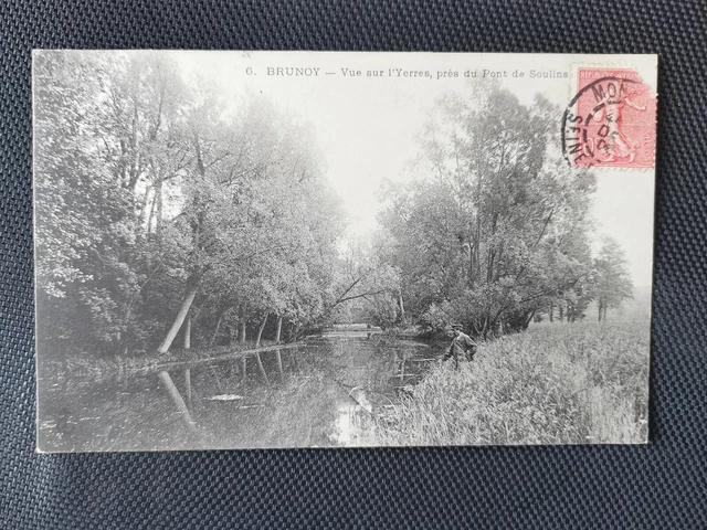 CPA 91 BRUNOY - Vue sur l'Yerres près du Pont de Soulins