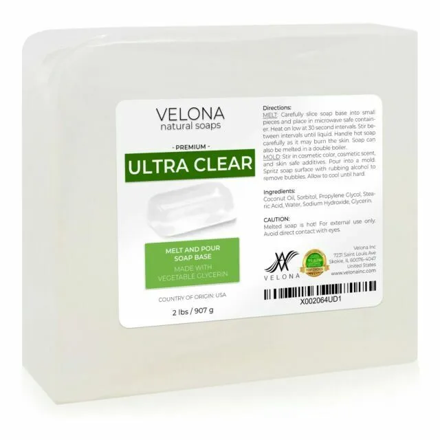 Jabón de glicerina transparente Velona 5 libras - GM001