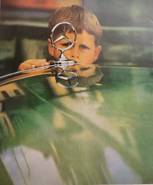 Mercedes-Benz "It's My Star" Boy Original Print Ad New Yorker 1960 ~8x11"