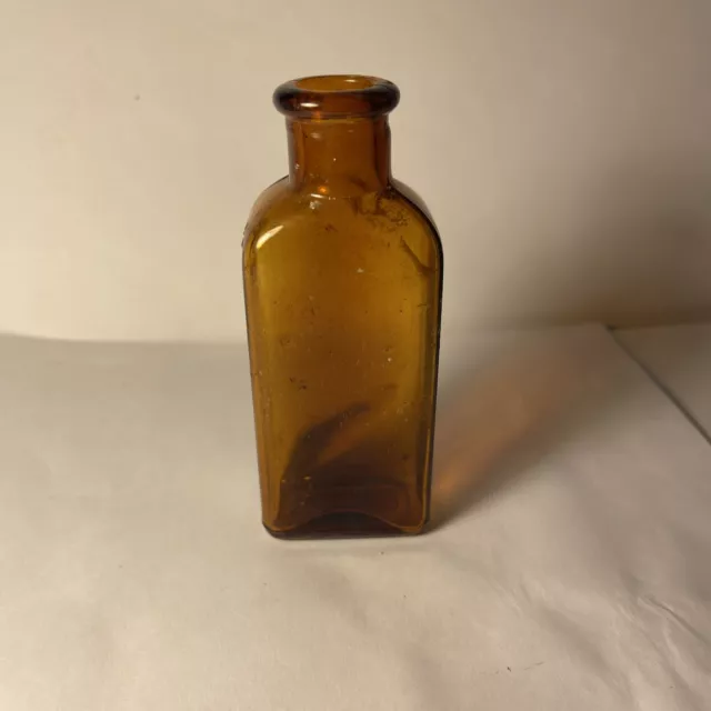 Antique Blob Top Amber Bottle