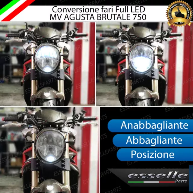 Kit Faro A Led Per Mv Agusta Brutale 750 Anabbagliante Abbagliante Posizione