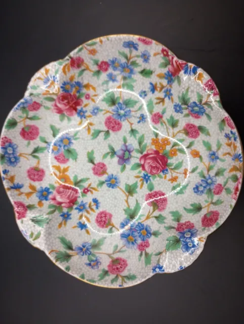 Royal Winton OLD COTTAGE CHINTZ Floral Dish Bowl  5"  Antique / VTG.  England