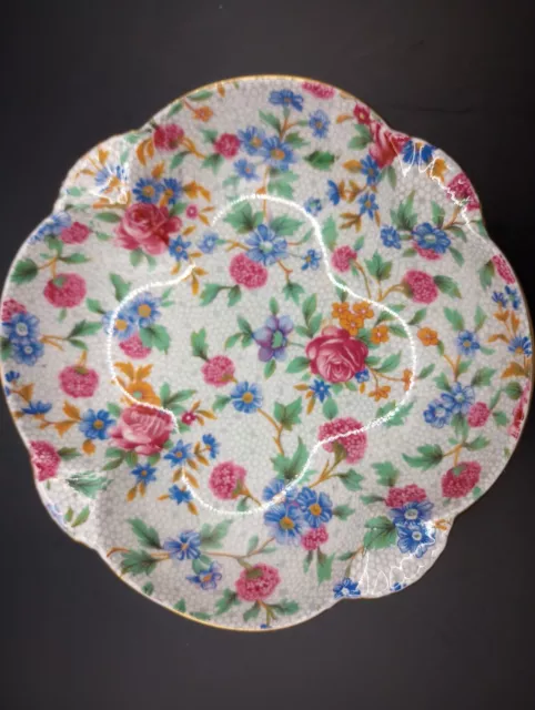 Royal Winton OLD COTTAGE CHINTZ Floral Dish Bowl  5"  Antique / VTG.  England
